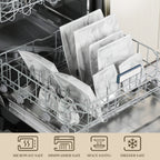 MALACASA 30/60PCS Marble Grey Porcelain Dinnerware Set