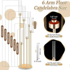 Metal Floor Candlestick Holder For Weddings Centerpiece