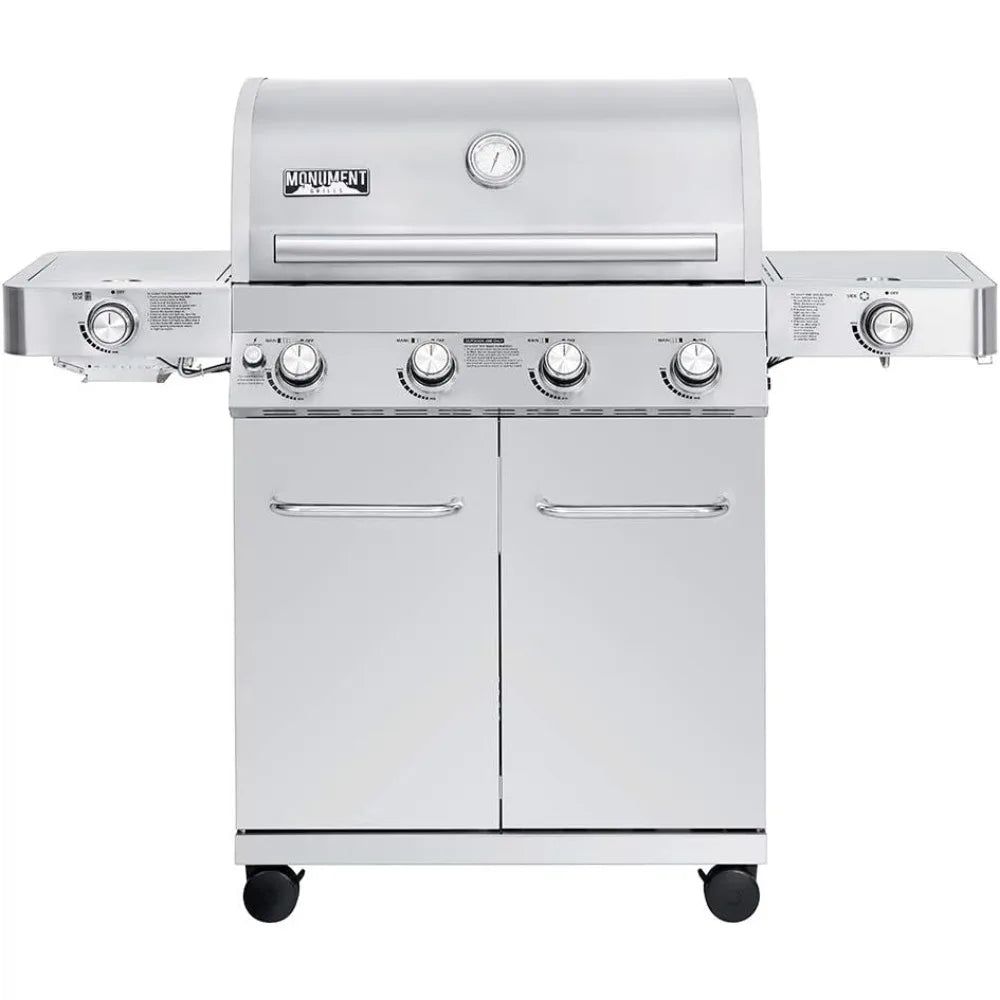 4-Burner Propane Gas Grills With Side Sear Burners