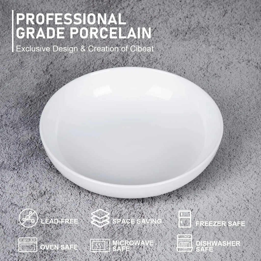 22 Ounce Porcelain Pasta Bowls Set 6 Pack