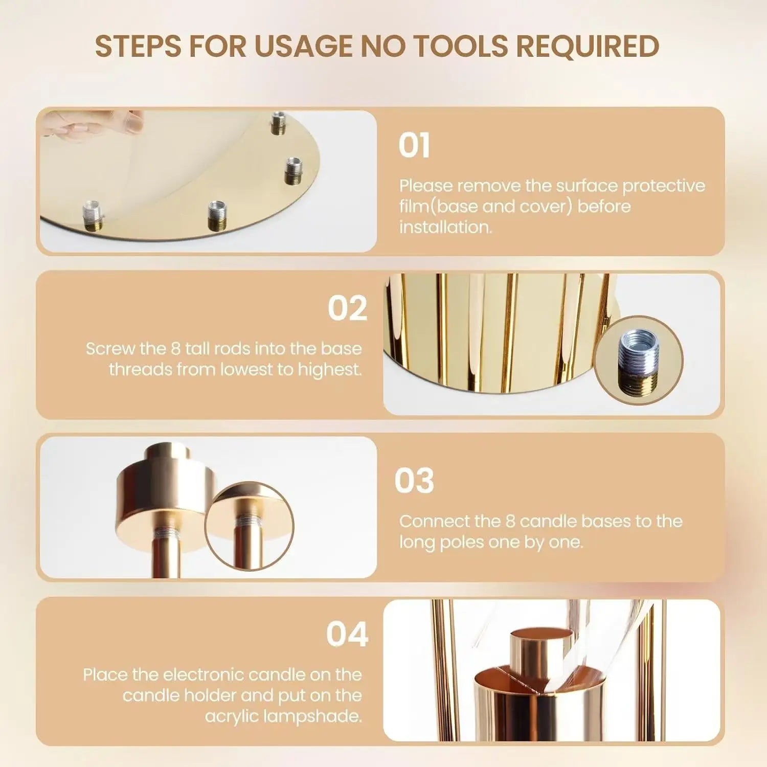 Metal Floor Candlestick Holder For Weddings Centerpiece