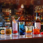 12 Pack Glass Cups With Glass Straws 12oz