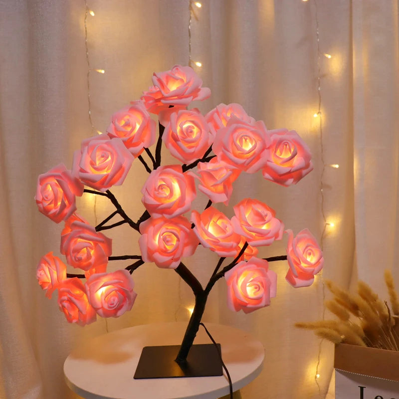 LED Rose Tree Lights 24LEDs USB Operated
