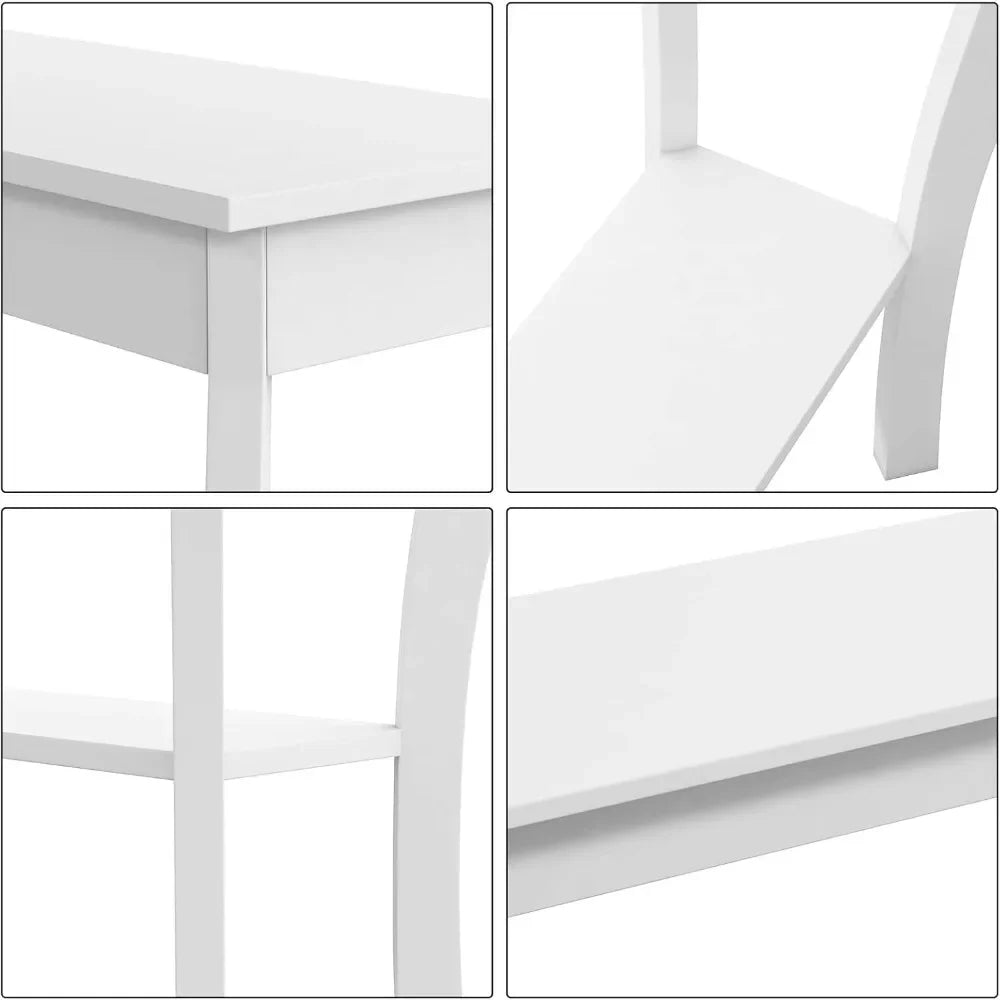 Narrow Console Table, Sofa Table, Entryway Table, White