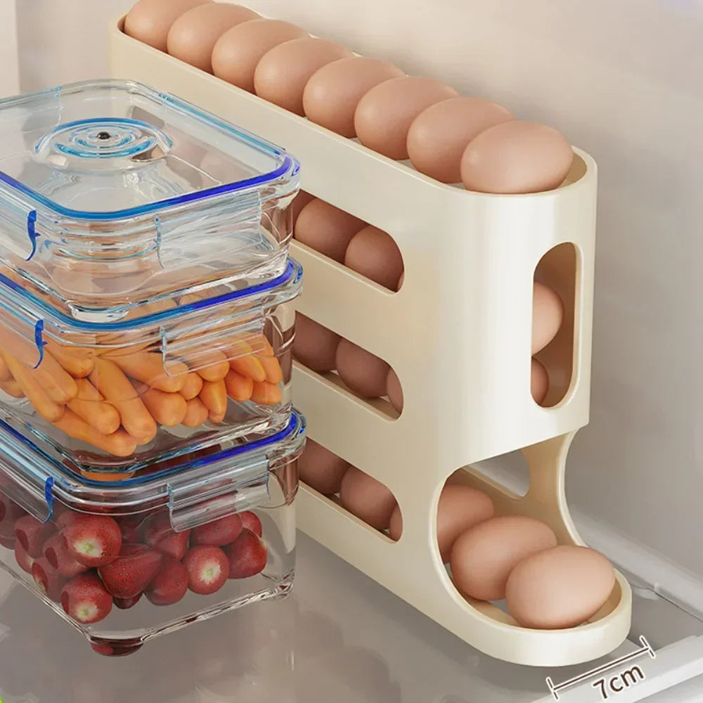 4 Layers Automatic Egg Dispenser Holder Rack