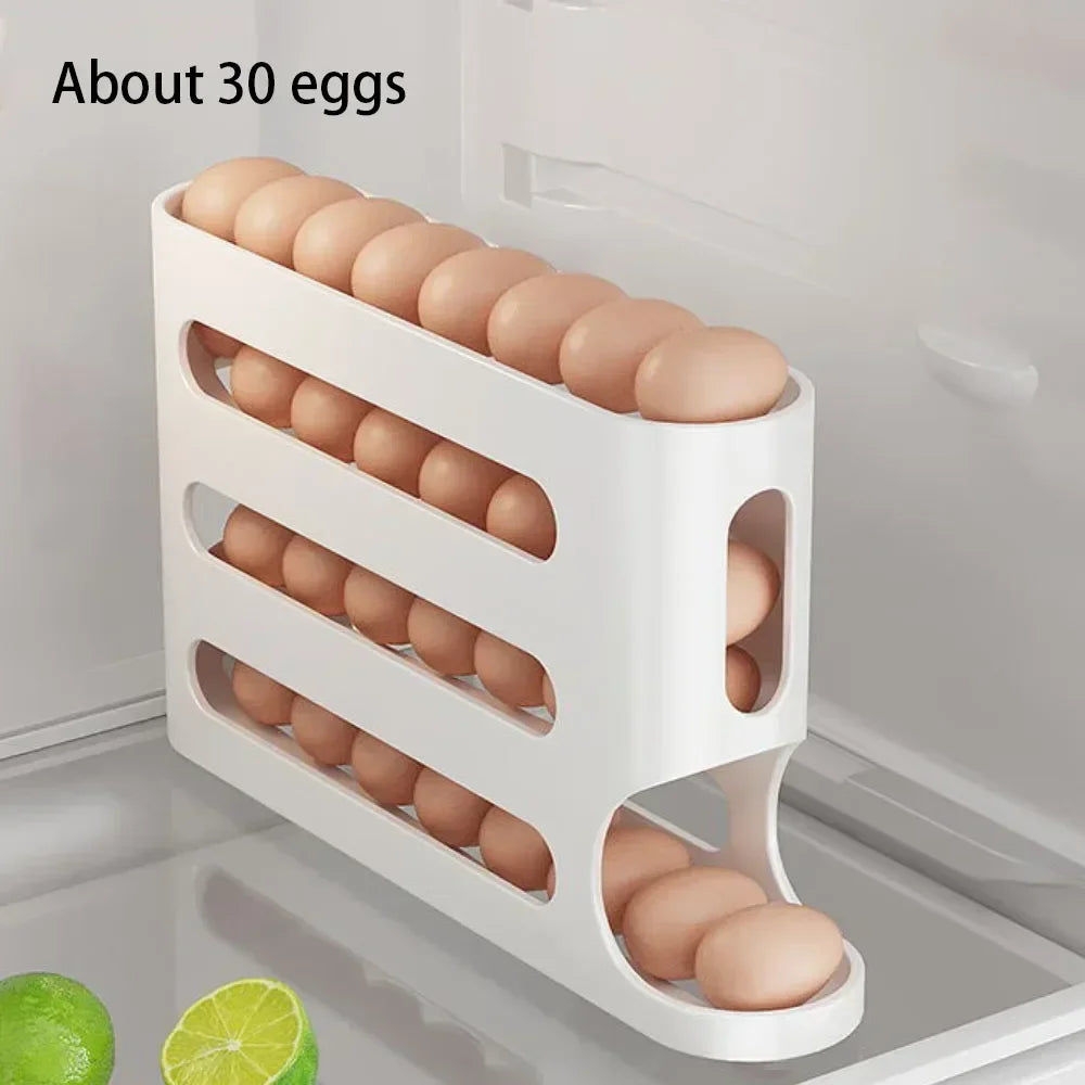 4 Layers Automatic Egg Dispenser Holder Rack