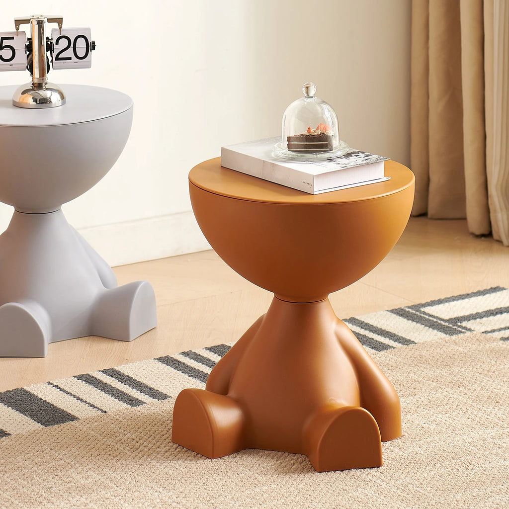 Coffee Table,1pc Modern Round Matte Finish Side Table