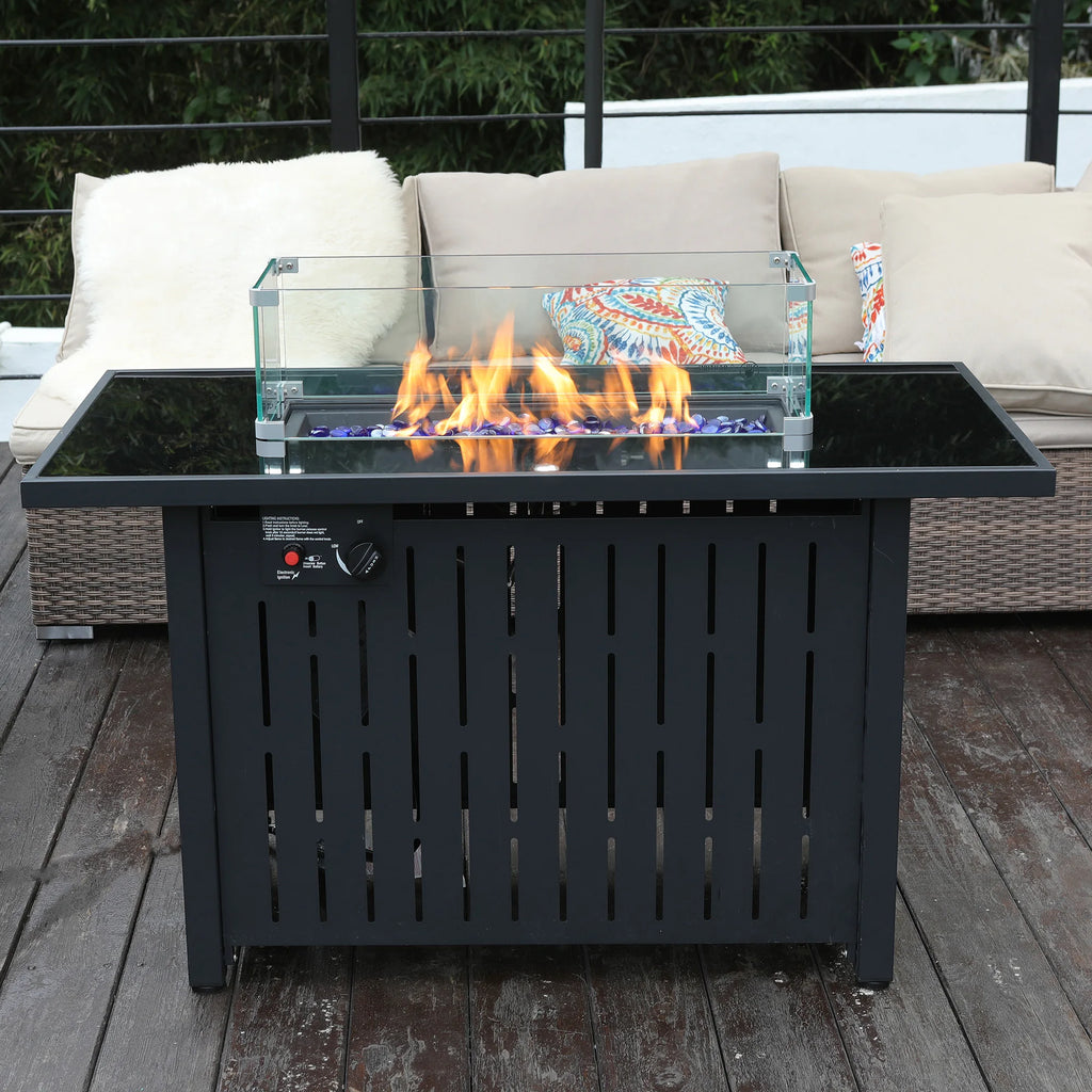42 Inch Gas Fire Pit With Lid And Cover