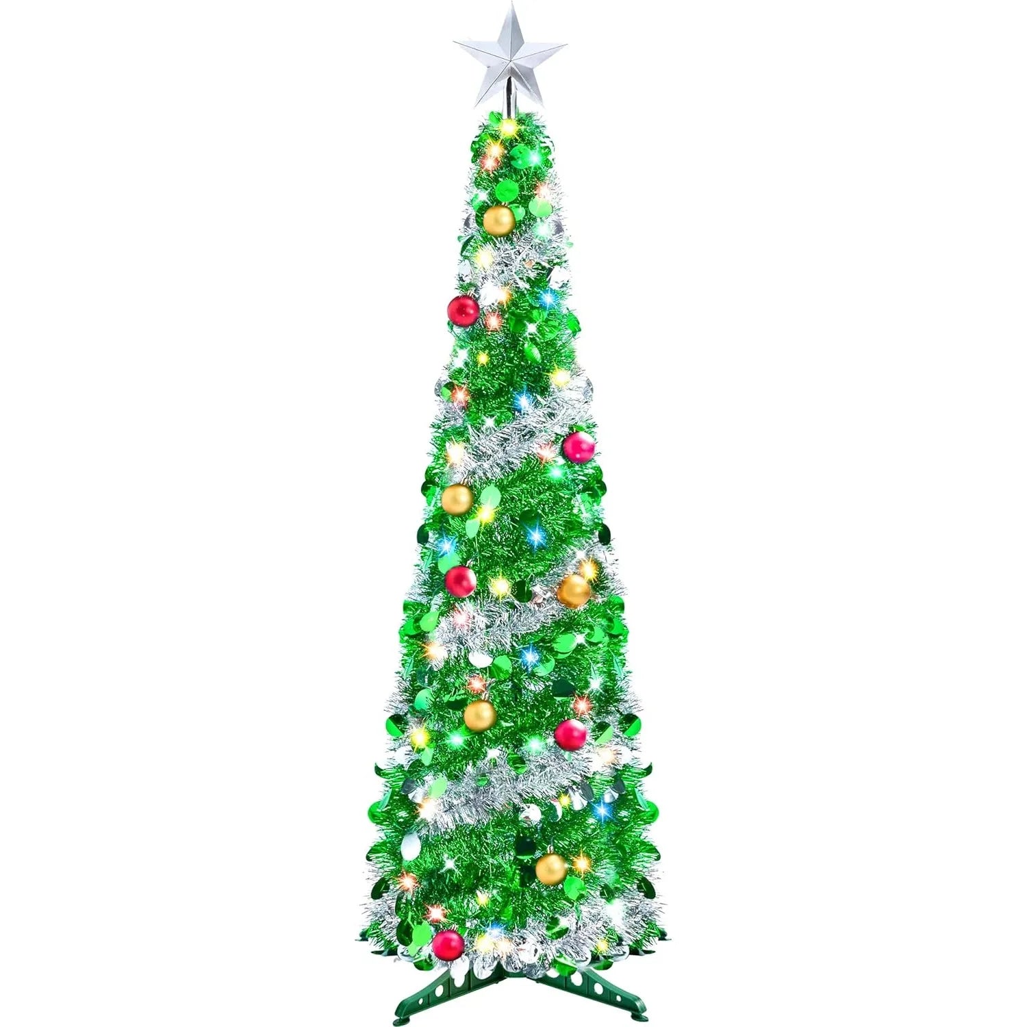 5 FT Pop Up Christmas Tree With Lights