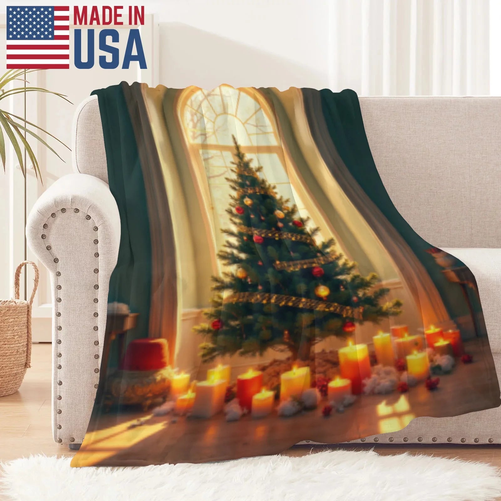 Christmas Blanket Throw Tree Fleece Blanket