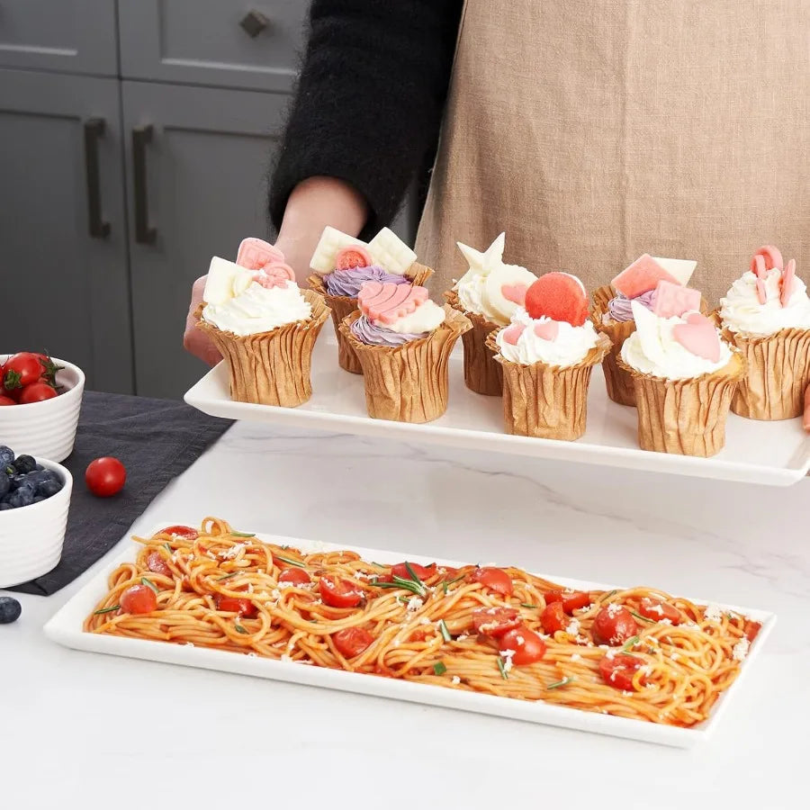 Rectangular Plates Set Of 4 Serving Trays