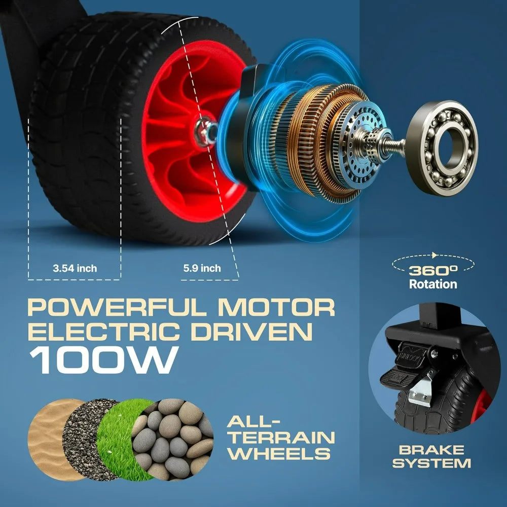 100W Electric Foldable Wagon With Collapsible Design