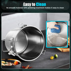 304 Stainless Steel Storage Bucket 33L/12L Airtight Canister