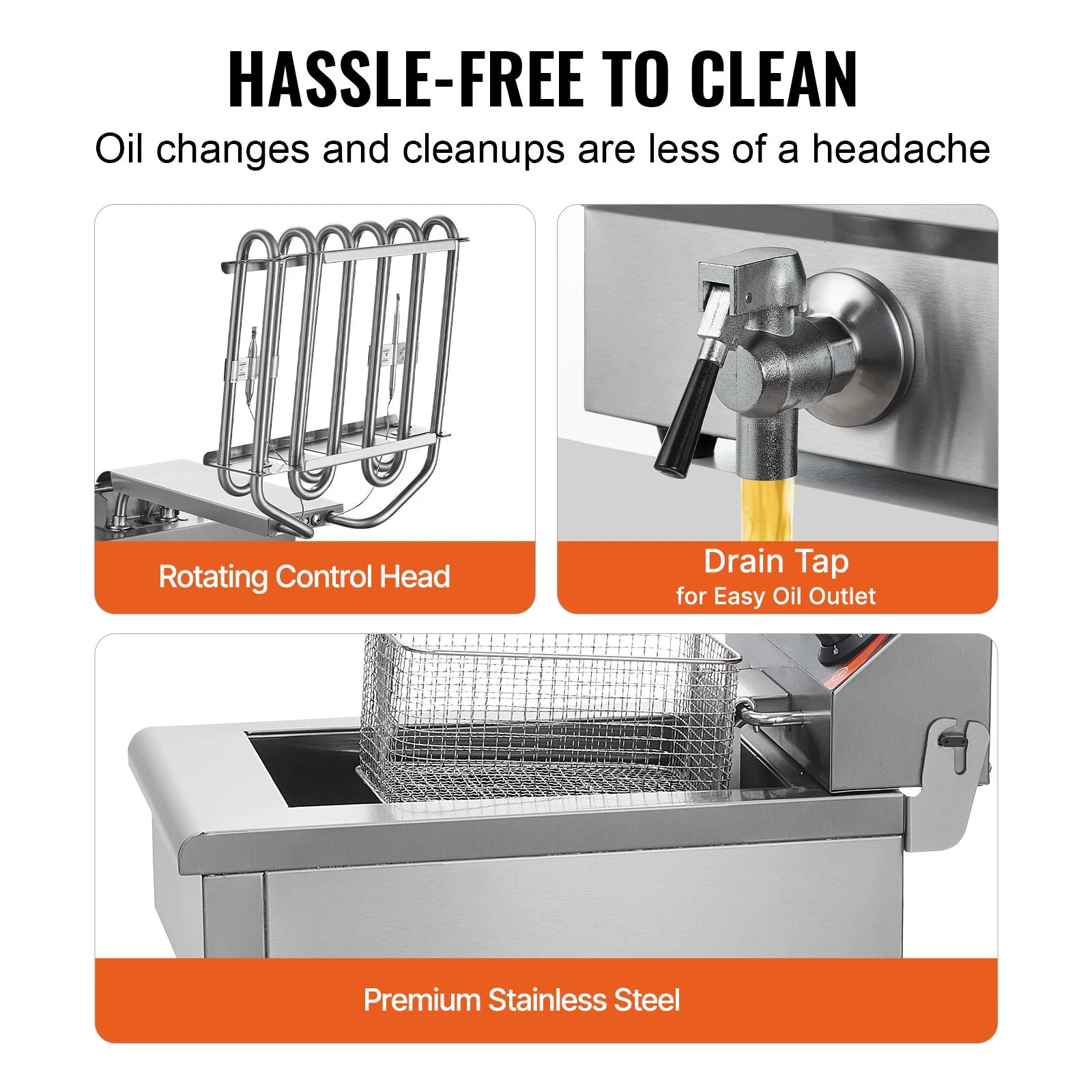 12L Electric Deep Fryer Commercial Countertop  Fryer