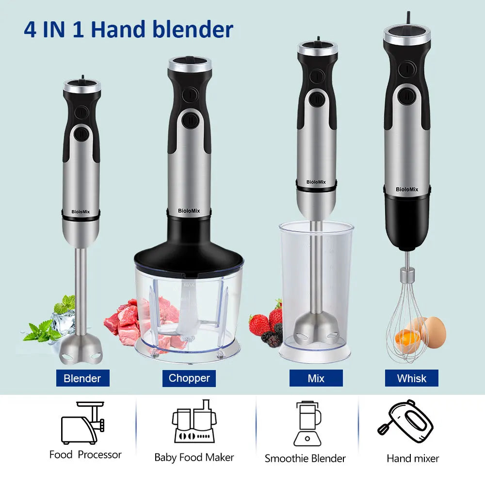 5-in-1 Immersion Blender Mixer Meat Grinder Chopper Whisk