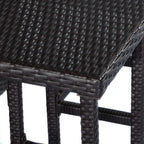 Rattan 3-Piece Bar Set With Wicker Stools And Table