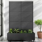 72 in. H x 47 in. W Metal Pots and Planter Raised Box With Trellis