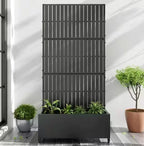 72 in. H x 47 in. W Metal Pots and Planter Raised Box With Trellis