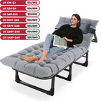 Camping Cot with Mattress, 4-Position Up To 330lbs