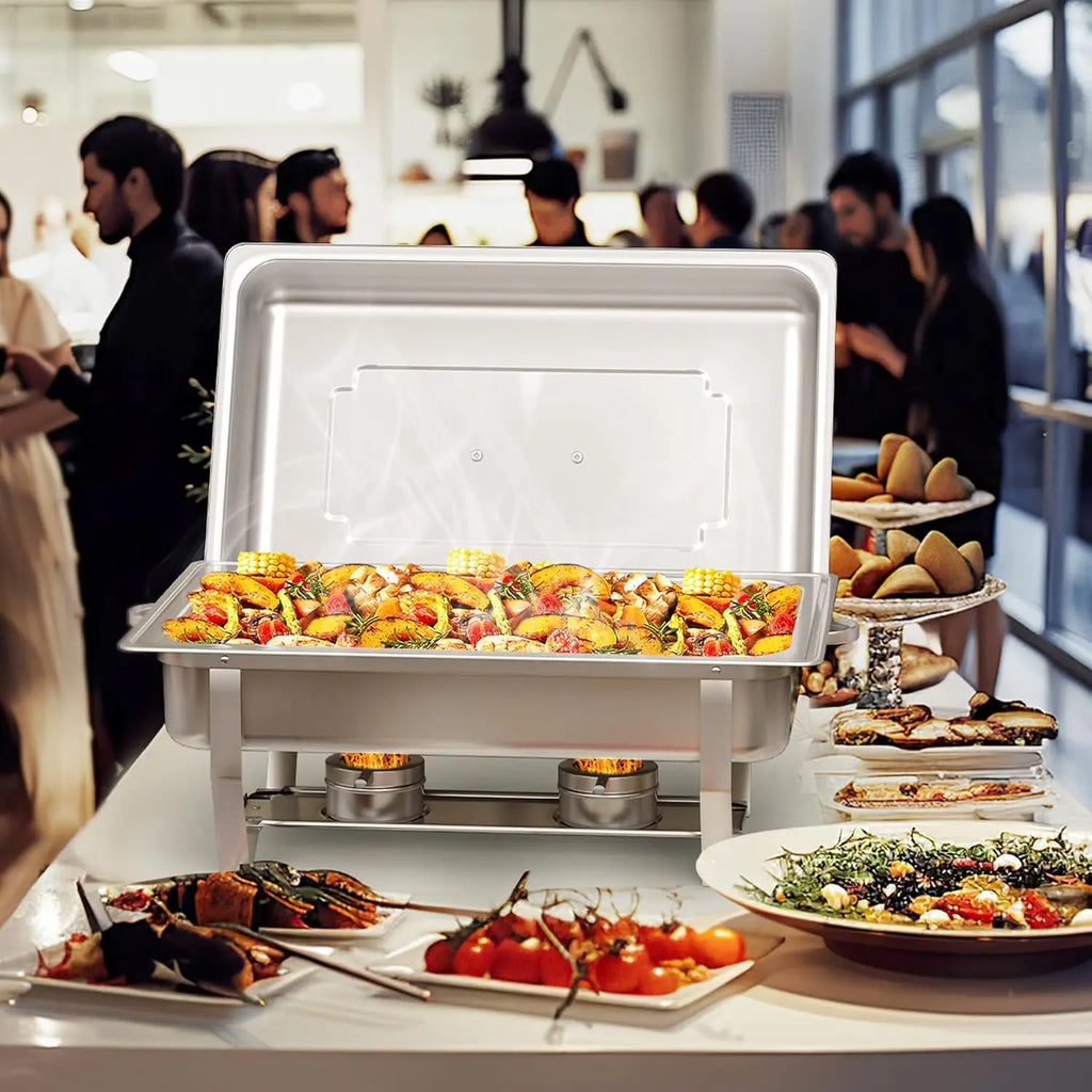 2/4/6 Pack 8QTChafing Dish Buffet Set Food Warmer Kit