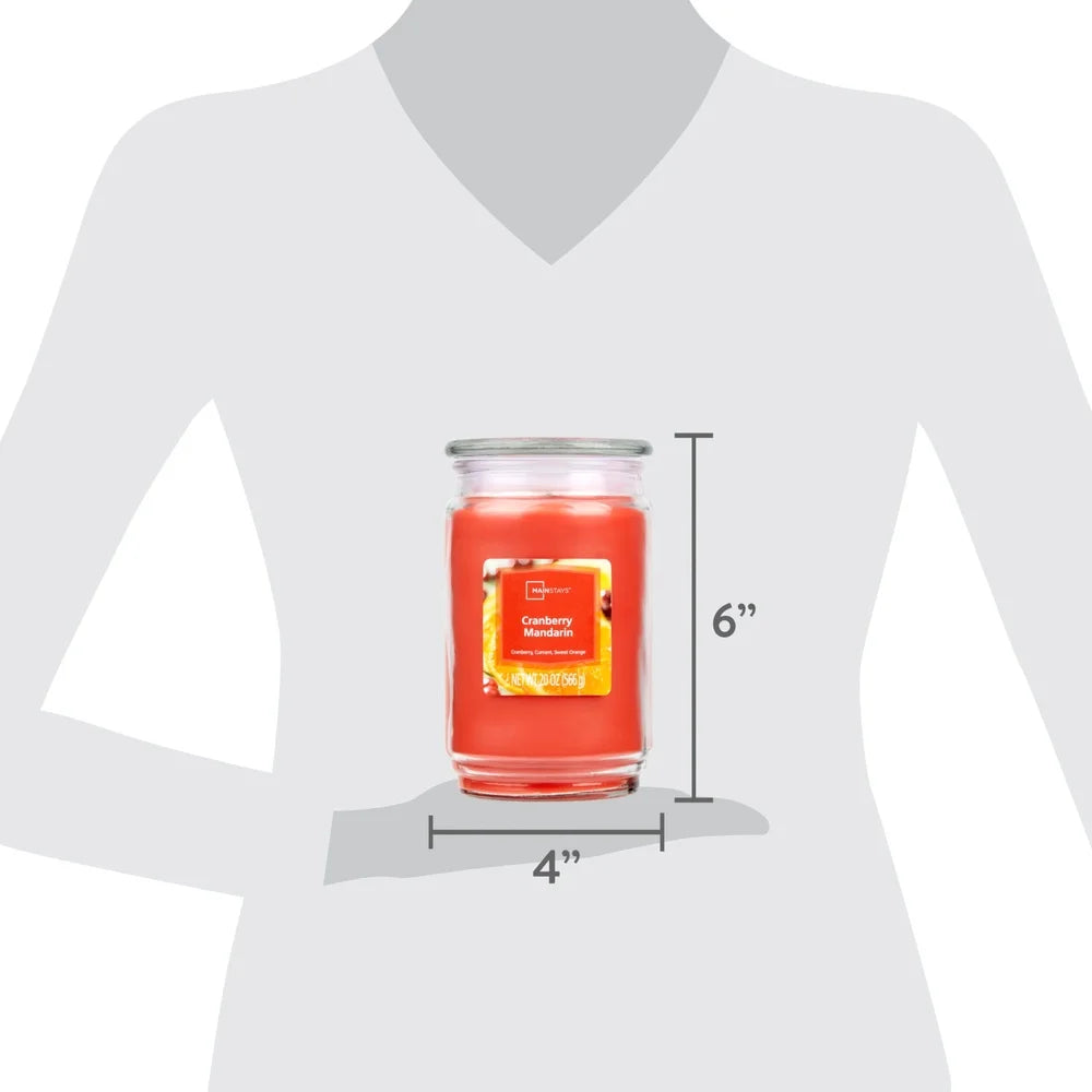 Cranberry Mandarin Candle 20oz Glass Jar