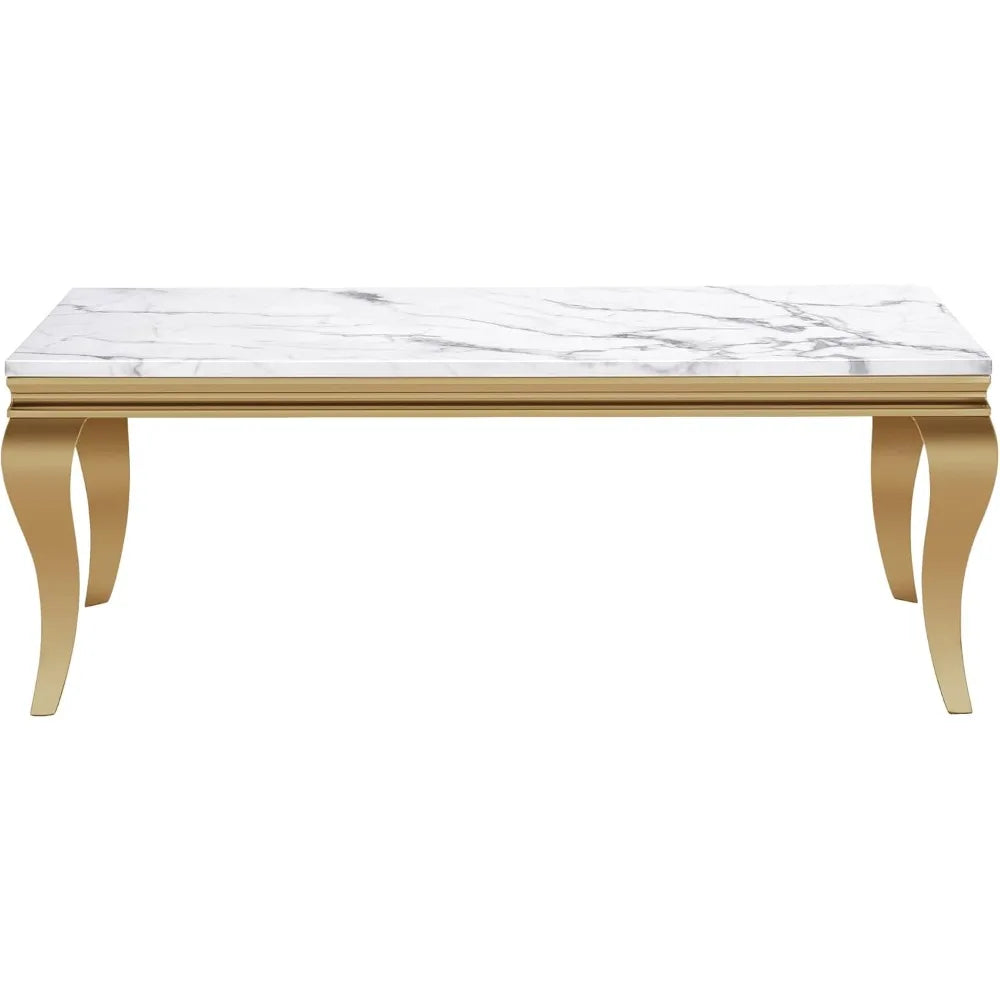 3 P Faux Marble Coffee Table With 2 Side Tables