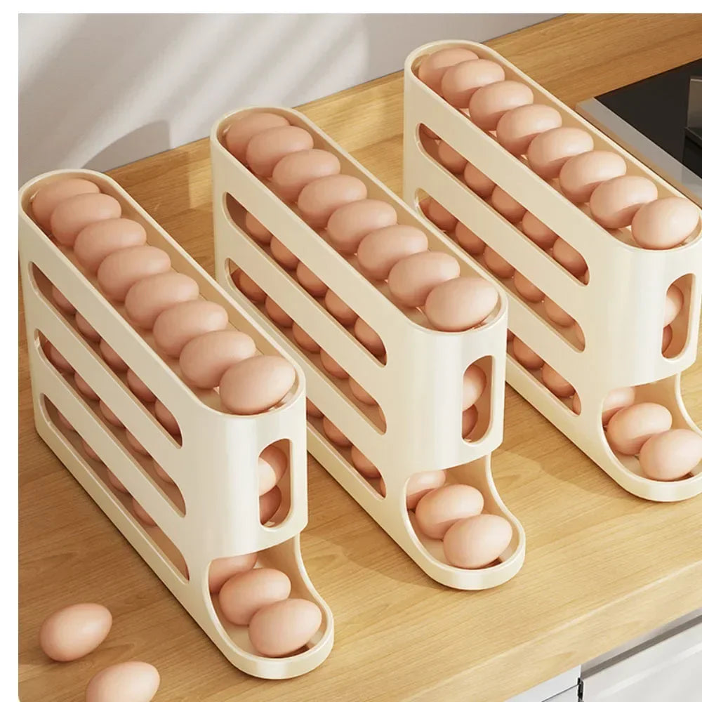 4 Layers Automatic Egg Dispenser Holder Rack