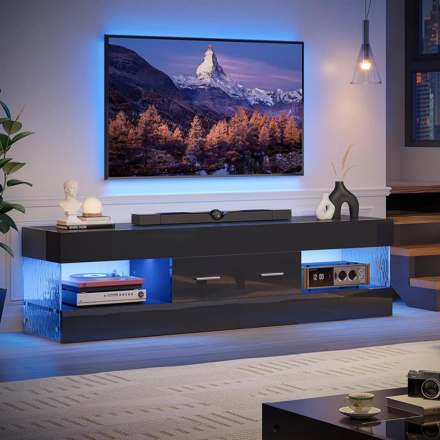 TV Stand For 55/60/65 Inch High Gloss