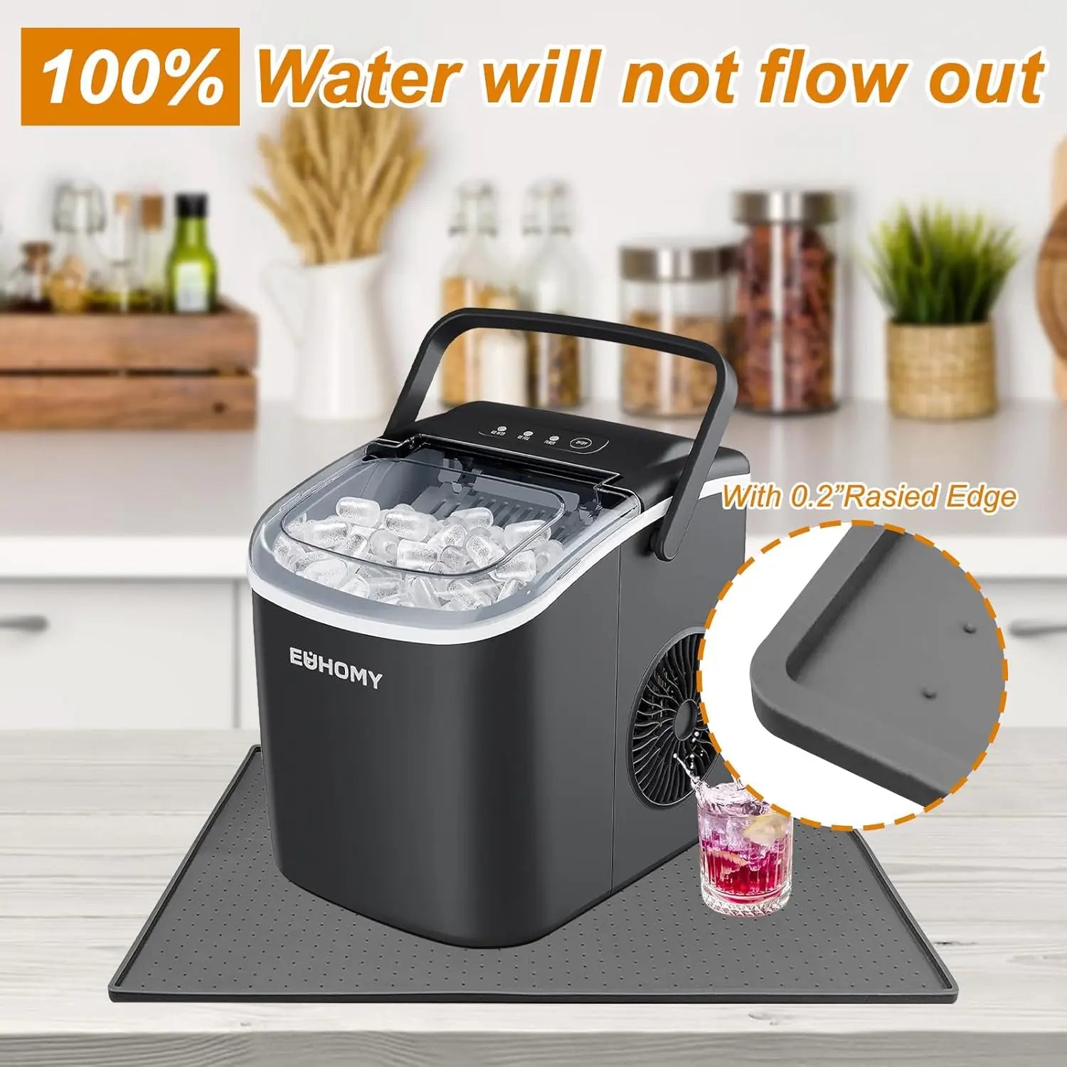 Silicone Ice Maker And Mat 19x12 Inches for Countertop
