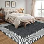 Living Room 9x12 Modern Bordered Accent Foldable