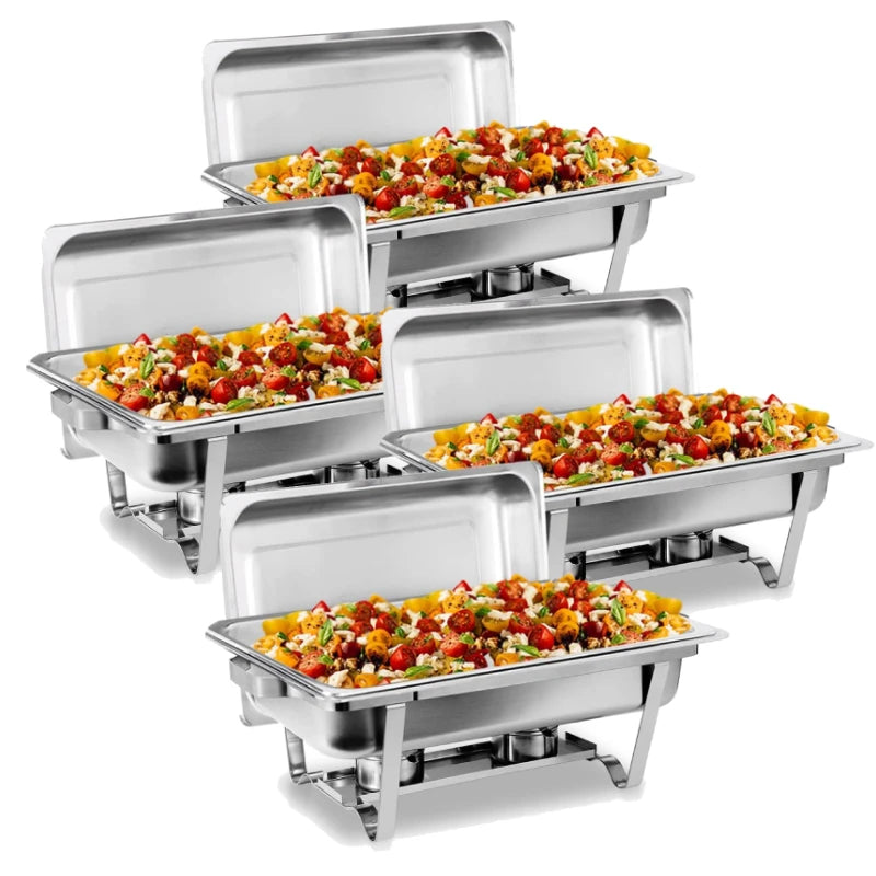 2/4/6 Pack 8QTChafing Dish Buffet Set Food Warmer Kit