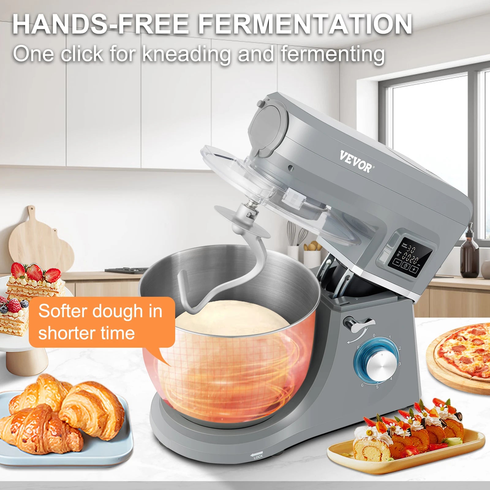 5 IN 1  Multifunctional Electric Mixer With 6 Speeds