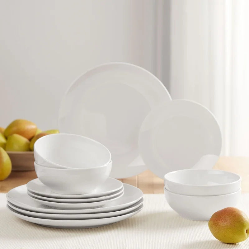 12-Piece Dinnerware Set Dishwasher Microwave Safe