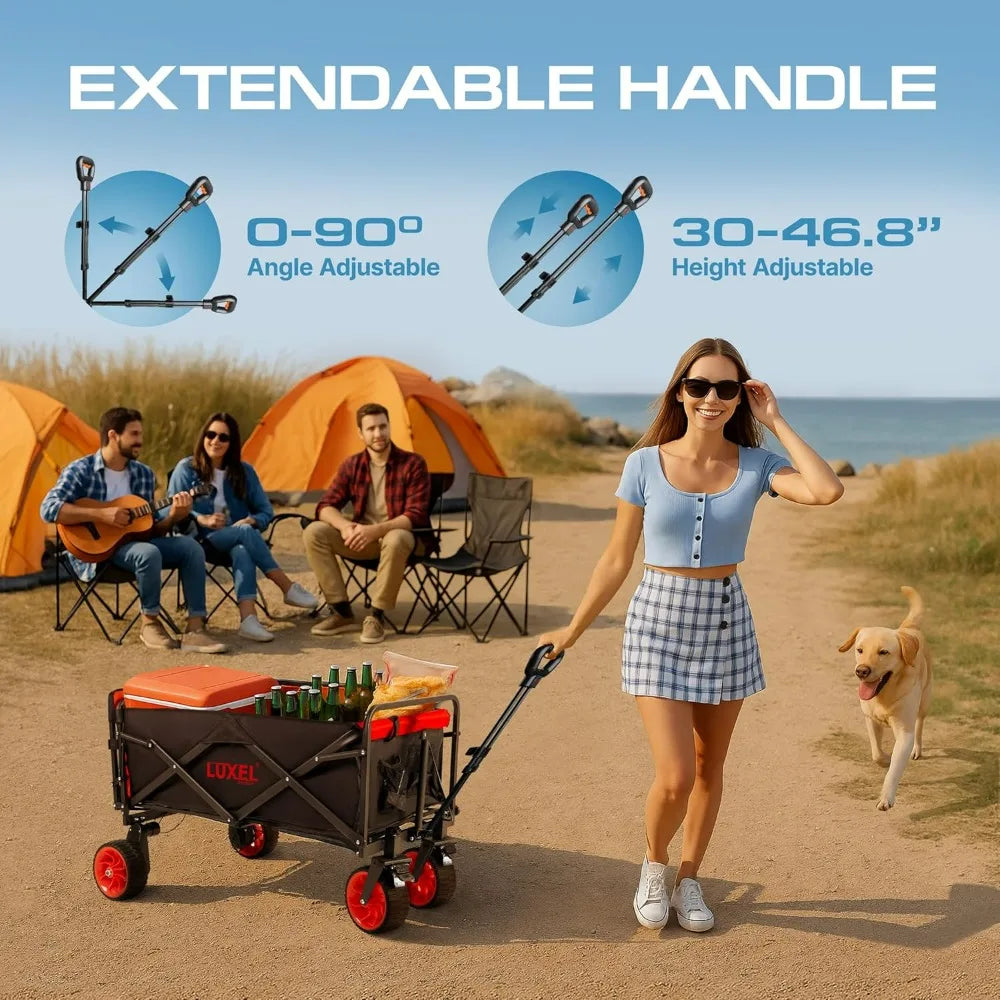 100W Electric Foldable Wagon With Collapsible Design