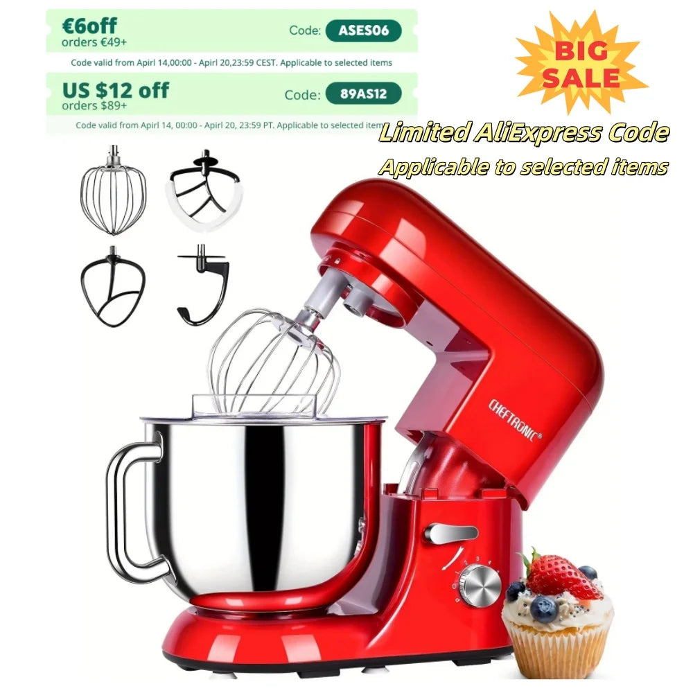 Stand Mixer, 7 Qt Mixer  Frother For Milk