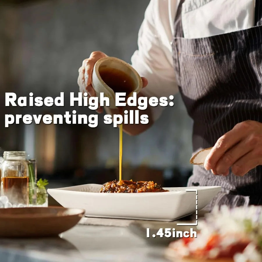 Ceramic Rectangle Salad Plates Set Of 4