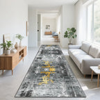 VIKAMA Nordic Abstract Style Carpet Anti-Slip Corridor Passageway Long Strip Mat Living Room Floor Mat Home Decoration