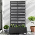 72 in. H x 47 in. W Metal Pots and Planter Raised Box With Trellis