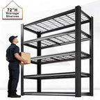 72" Adjustable Metal Shelving, Commercial Grade Utility Rack