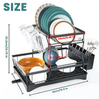 Large 2-tier Dish Drying Rack Removable Draining Rack