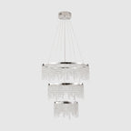 23.6-inch Crystal Chandelier, Dimmable Led Ceiling Lamp