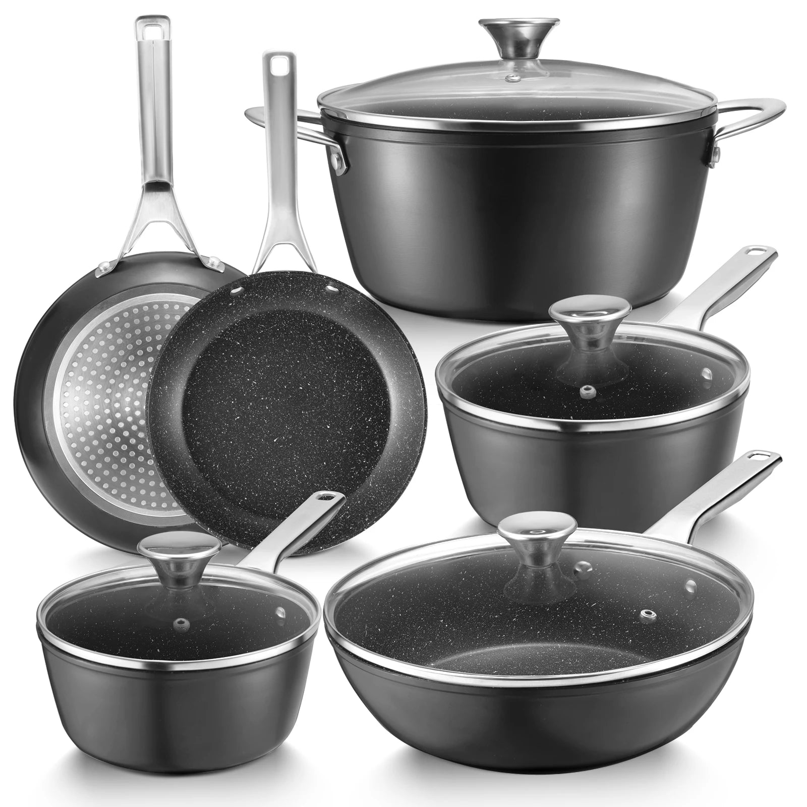 Induction Cookware Nonstick, 10-Piece, BEZIA