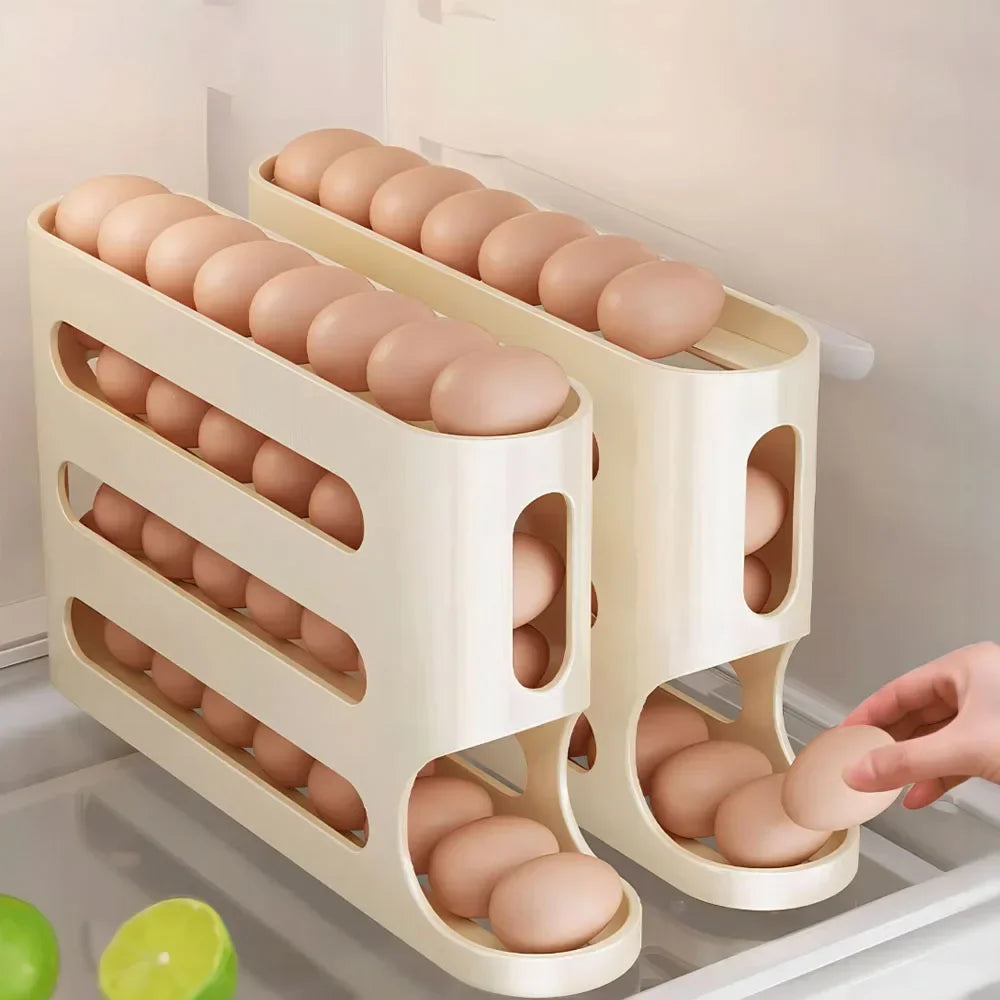 4 Layers Automatic Egg Dispenser Holder Rack