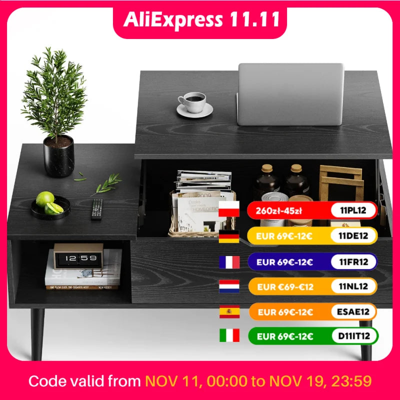 Lift Top Coffee Tables 39.37"x19.7"