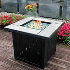 30" Propane Ceramic Tabletop, 50000 BTU Gas Firepit