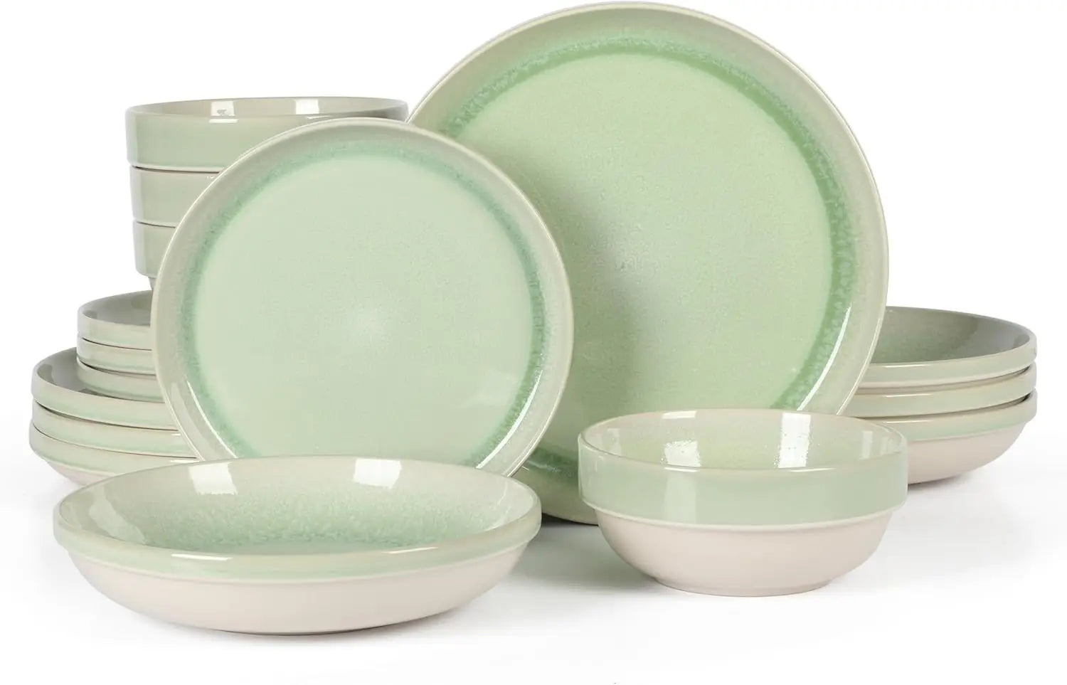 16 Piece Glaze Stoneware Dinnerware Set