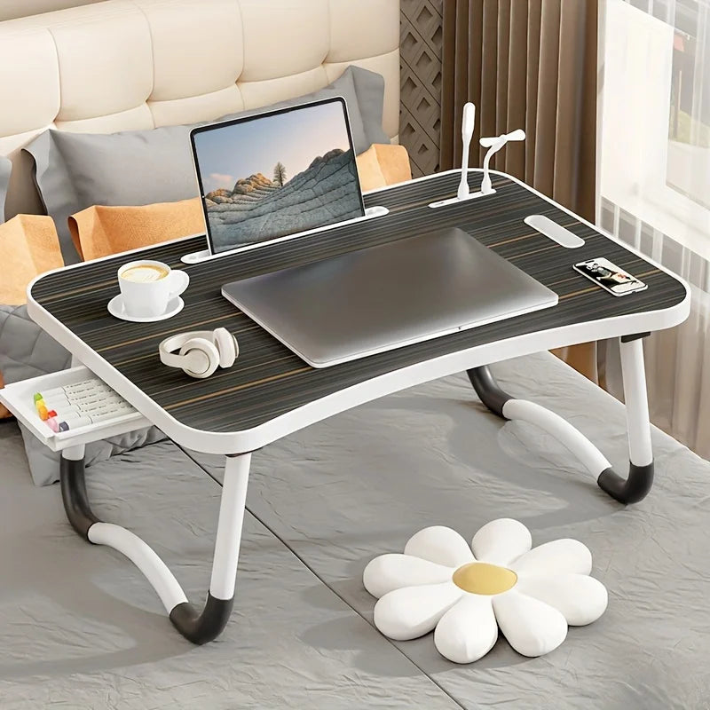 Laptop Desk With USB Light ,Fan, Cup Holder, Tablet Slot