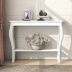Narrow Console Table, Sofa Table, Entryway Table, White