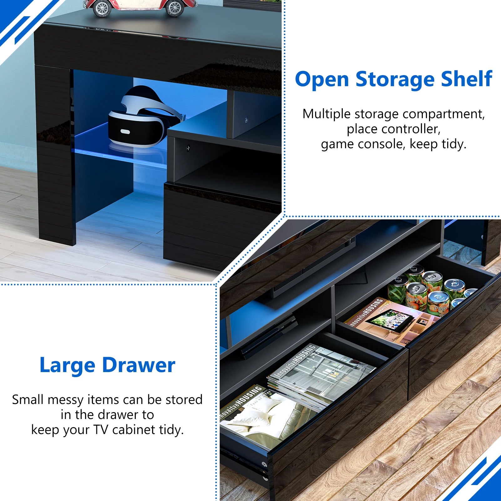 71IN LED TV Stand For 75/70/65 Inch TV