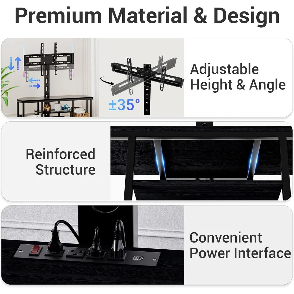 Swivel Corner TV Stand With Mount LED - 32-65"